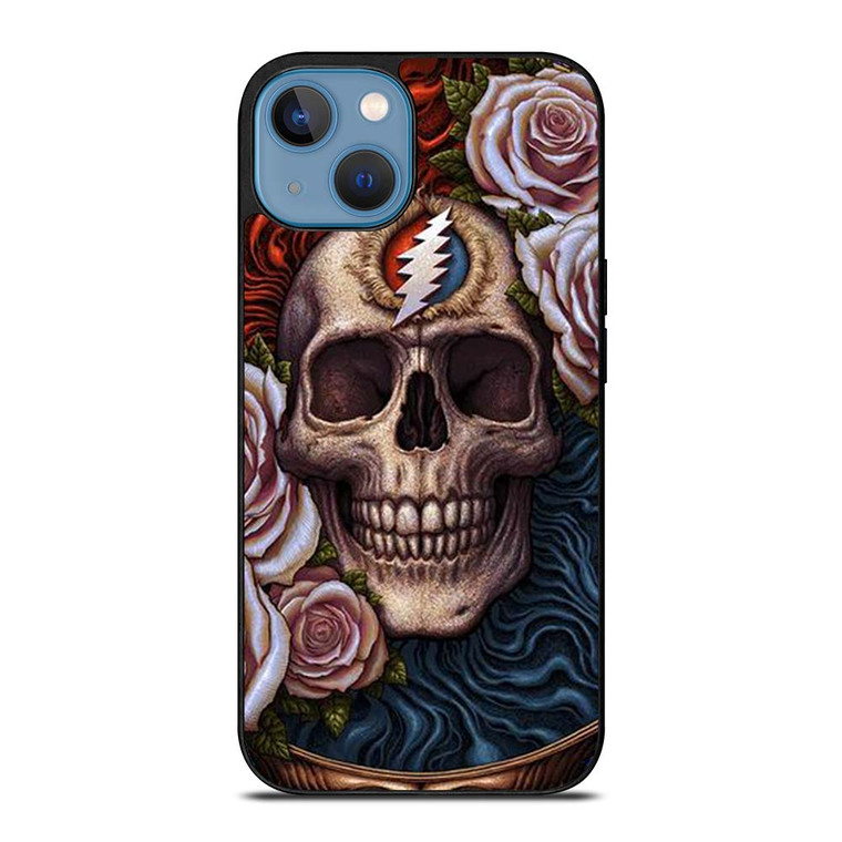 GRATEFUL DEAD SKULL AND ROSE LOGO iPhone 13 Case Cover