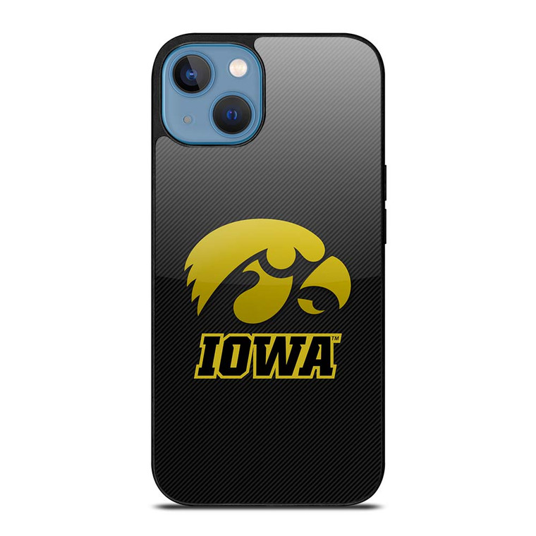 IOWA HAWKEYES CARBON iPhone 13 Case Cover