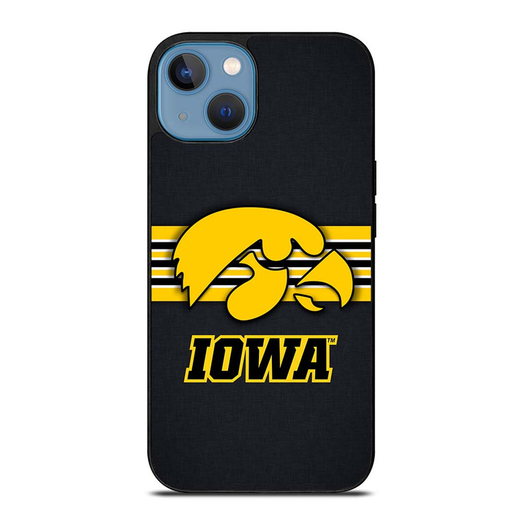 IOWA HAWKEYES STRIPE LOGO iPhone 13 Case Cover