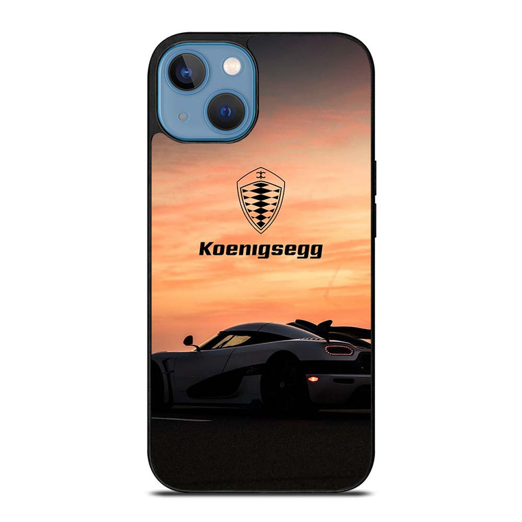 KOENIGSEGG CAR SUNSET LOGO iPhone 13 Case Cover