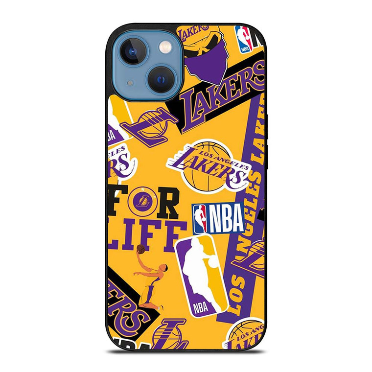 LA LOS ANGELES LAKERS STICKER BOMB iPhone 13 Case Cover
