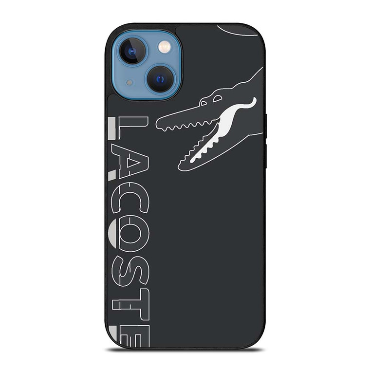 LACOSTE CROCODILE ALL BLACK iPhone 13 Case Cover