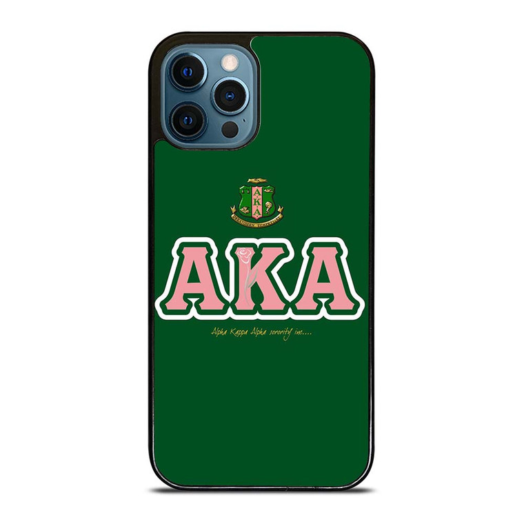 AKA PINK AND GREEN SIMPLE LOGO iPhone 12 Pro Max Case Cover