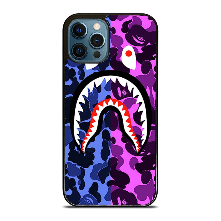 BAPE CAMO LOGO BLUE PURPLE iPhone 12 Pro Max Case Cover