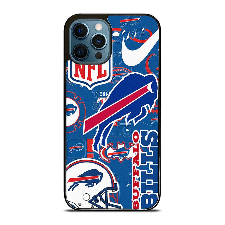 BUFFALO BILLS NFL STICKER BOMB iPhone 12 Pro Max Case Cover