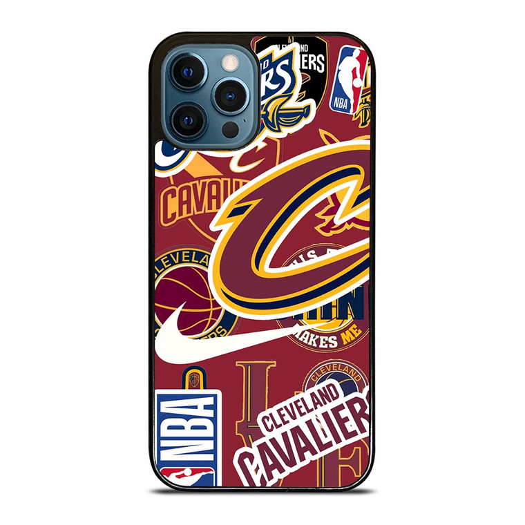 CLEVELAND CAVALIERS NBA STICKER BOMB iPhone 12 Pro Max Case Cover