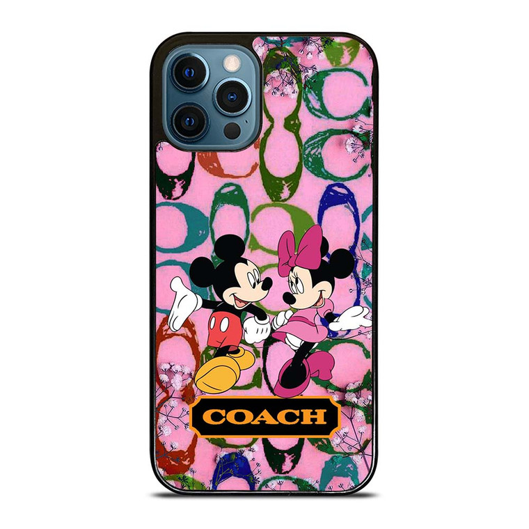 COACH PINK FLOWER MICKEY MINNIE iPhone 12 Pro Max Case Cover