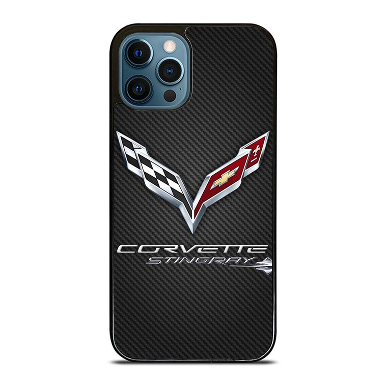 CORVETTE STINGRAY C7 CARBON LOGO iPhone 12 Pro Max Case Cover