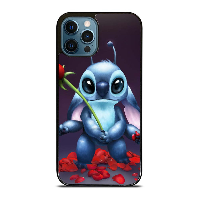 DISNEY STITCH AND ROSE FLOWER iPhone 12 Pro Max Case Cover