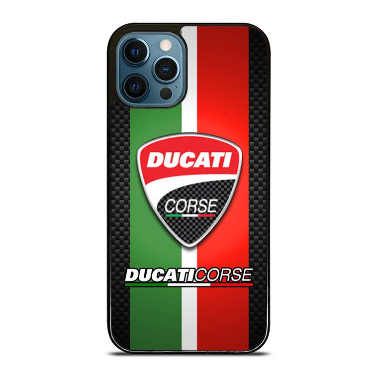 DUCATI CORSE CARBON LOGO iPhone 12 Pro Max Case Cover