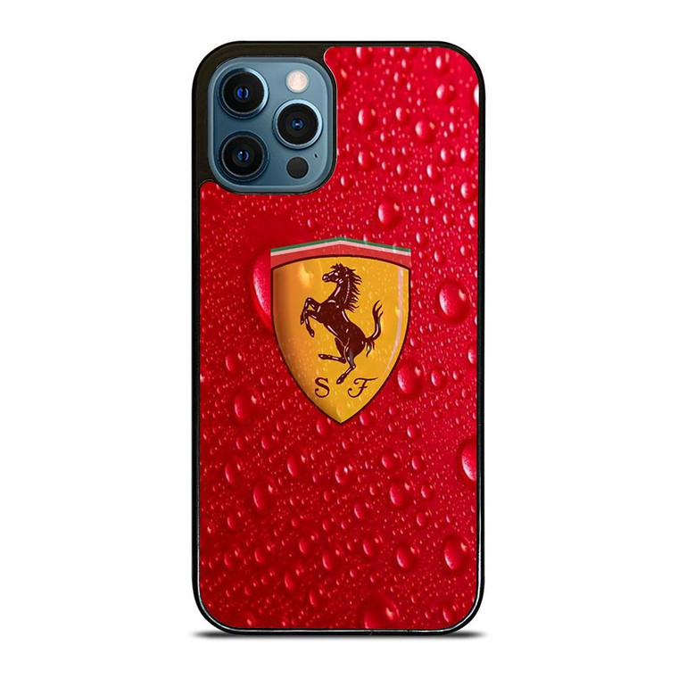 FERRARI DROP WATER RED iPhone 12 Pro Max Case Cover