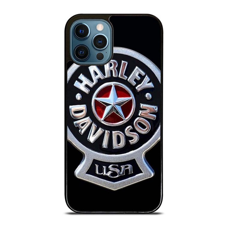 HARLEY DAVIDSON USA METAL EMBLEM iPhone 12 Pro Max Case Cover
