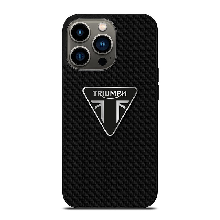 TRIUMPH MOTORCYCLES CARBON FIBER iPhone 13 Pro Case Cover