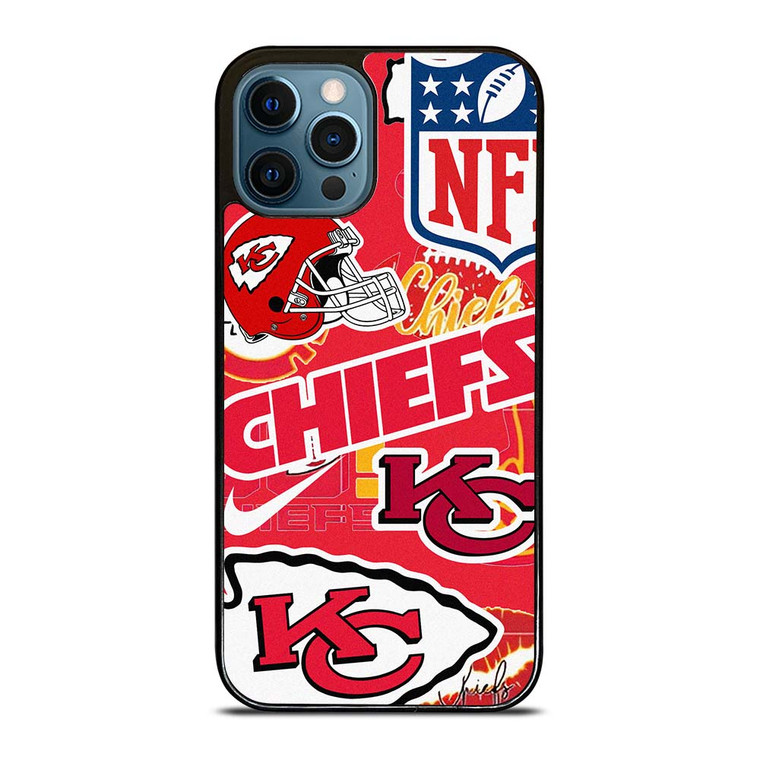 KANSAS CITY CHIEFS NFL STICKER BOMB iPhone 12 Pro Max Case Cover