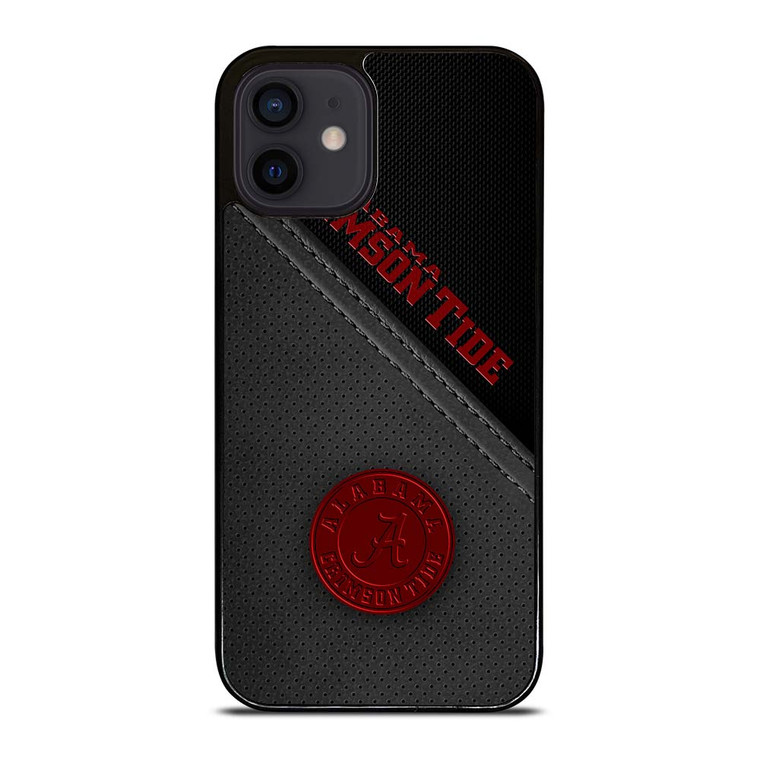 ALABAMA CRIMSON TIDE LEATHER iPhone 12 Mini Case Cover