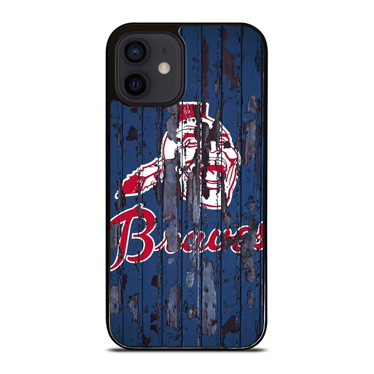 ATLANTA BRAVES RUSTY WOOD iPhone 12 Mini Case Cover