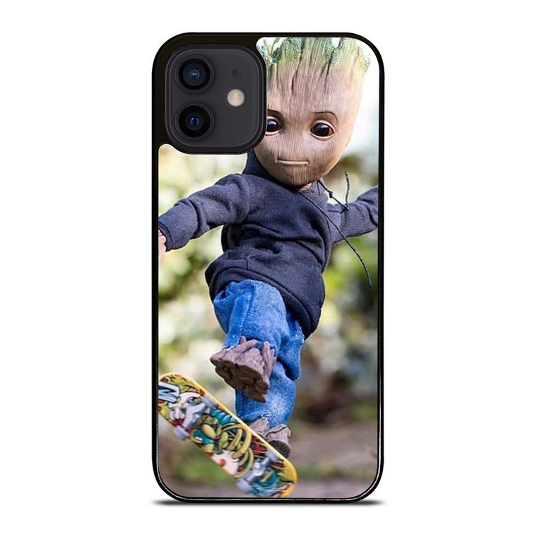 BABY GROOT SKATEBOARD iPhone 12 Mini Case Cover