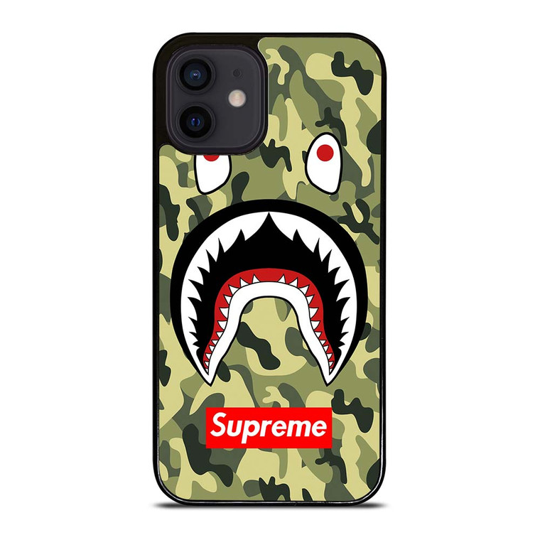 BAPE BATHING CAMO SHARK SUPREME iPhone 12 Mini Case Cover