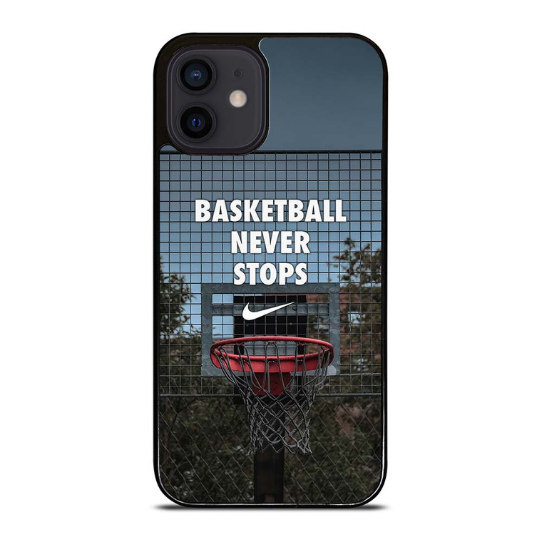 BASKETBALL NEVER STOPS RING iPhone 12 Mini Case Cover
