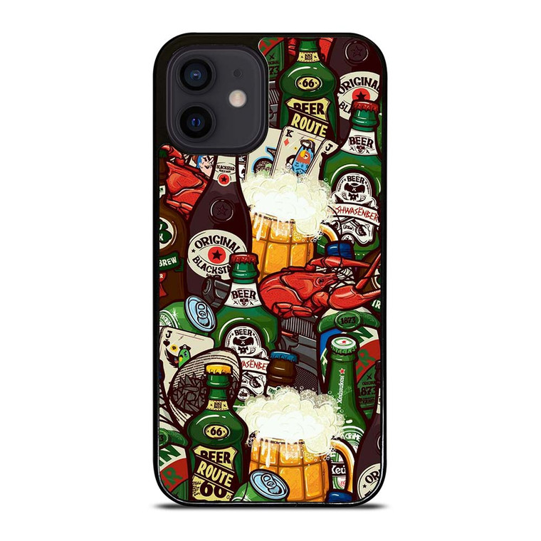BEER BOTTLE CARTOON iPhone 12 Mini Case Cover