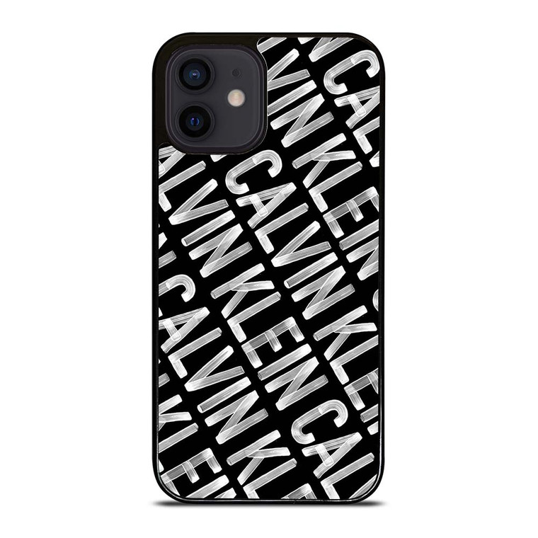 CALVIN KLEIN LOGO PATTERN iPhone 12 Mini Case Cover
