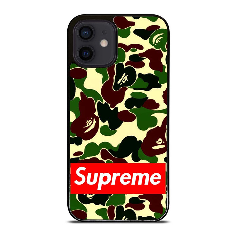 CAMO BAPE SUPREME iPhone 12 Mini Case Cover