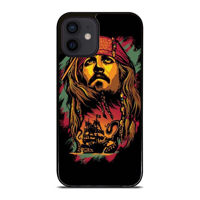 CAPTAIN JACK PIRATES OF THE CARIBBEAN ART iPhone 12 Mini Case Cover