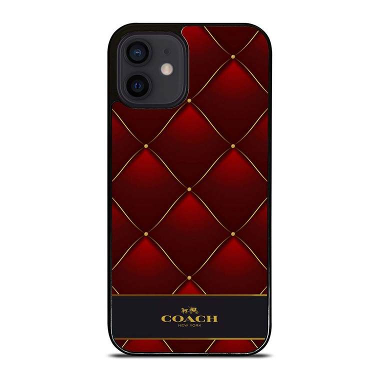 COACH NEW YORK RED GOLD iPhone 12 Mini Case Cover
