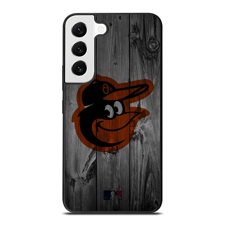 BALTIMORE ORIOLES BASEBALL MLB WOOD LOGO Samsung Galaxy S22 Case Cover