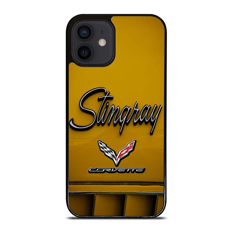 CORVETTE STINGRAY LOGO YELLOW iPhone 12 Mini Case Cover