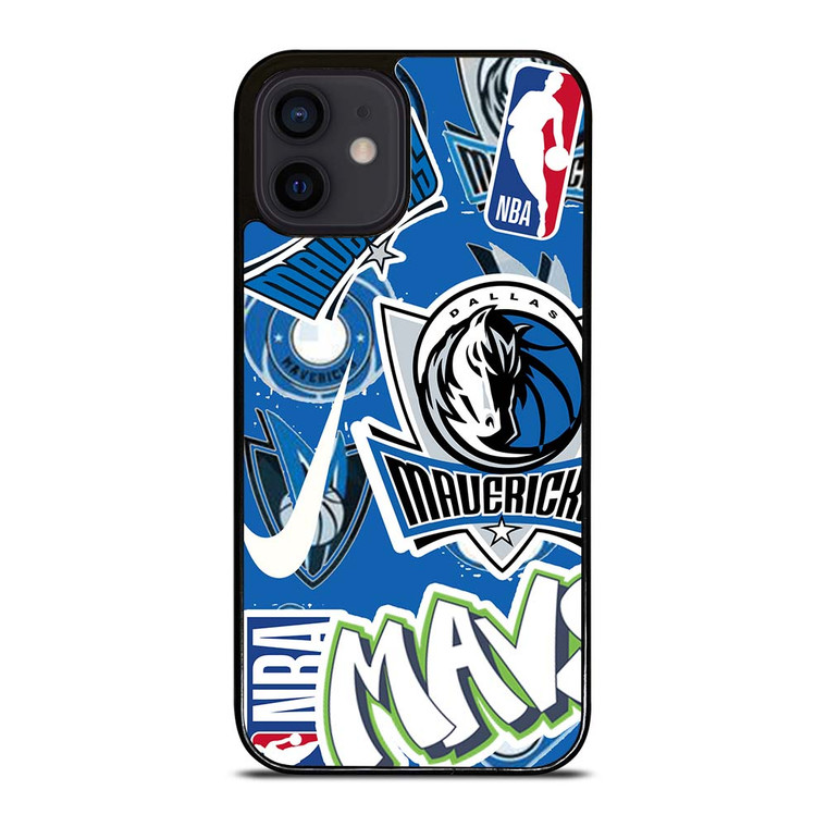 DALLAS MAVERICKS NBA STICKER BOMB iPhone 12 Mini Case Cover