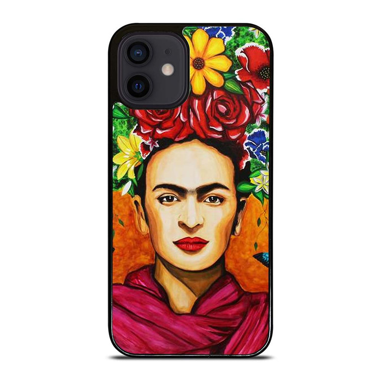 FRIDA KAHLO FLORAL ART iPhone 12 Mini Case Cover