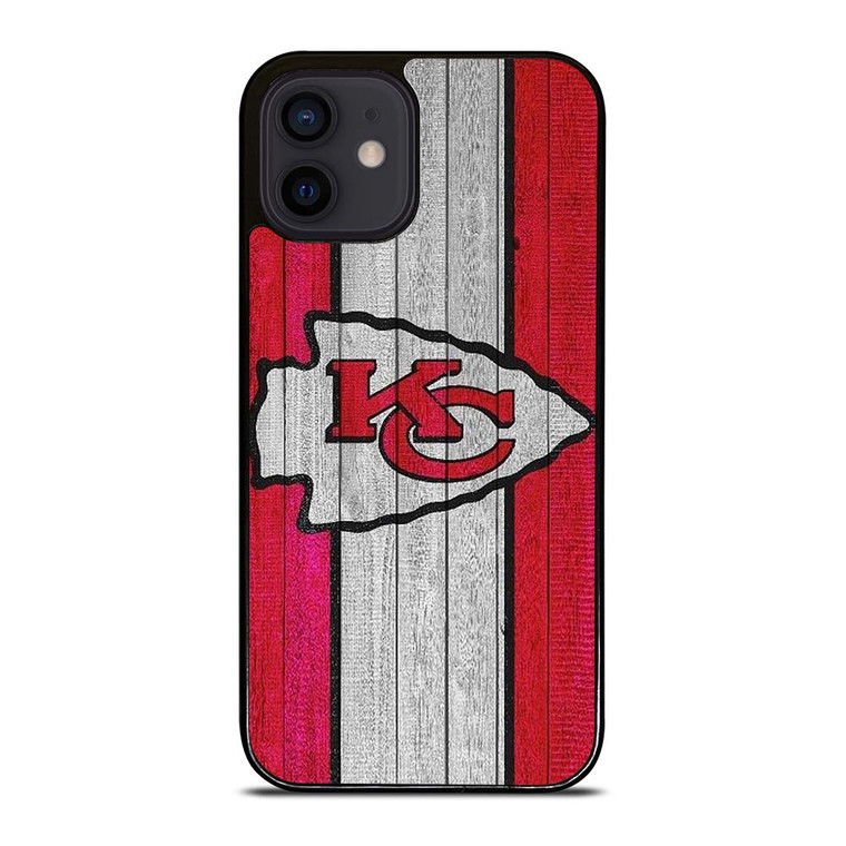KANSAS CITY CHIEFS WOODEN LOGO iPhone 12 Mini Case Cover