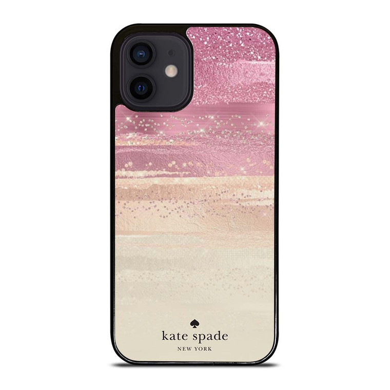KATE SPADE NEW YORK ROSE GOLD GLITTER iPhone 12 Mini Case Cover
