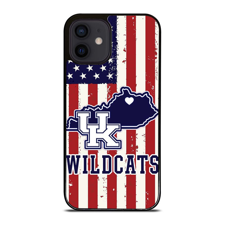 KENTUCKY WILDCATS AMERICAN FLAG iPhone 12 Mini Case Cover