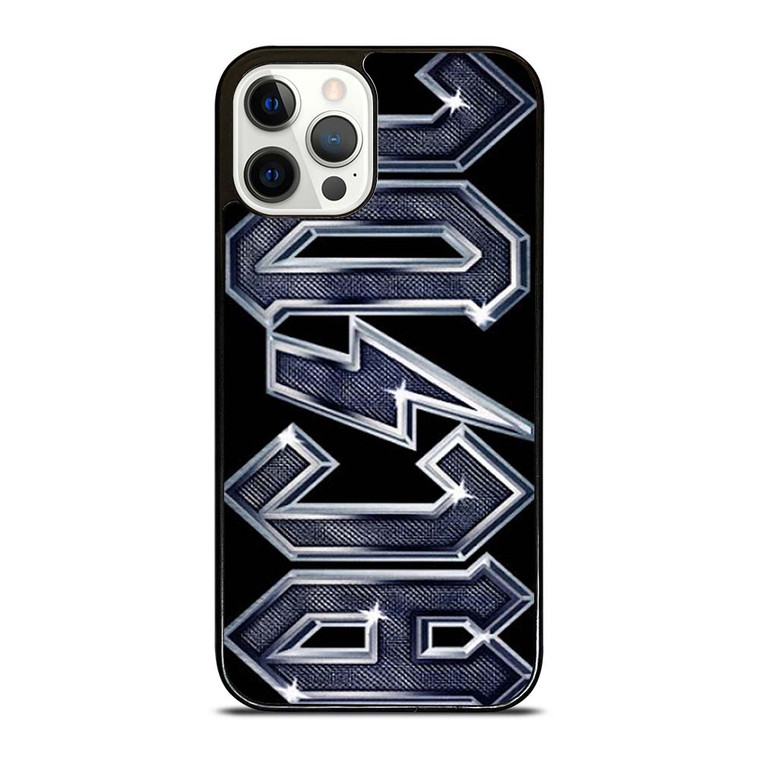 ACDC METAL CARBON LOGO iPhone 12 Pro Case Cover