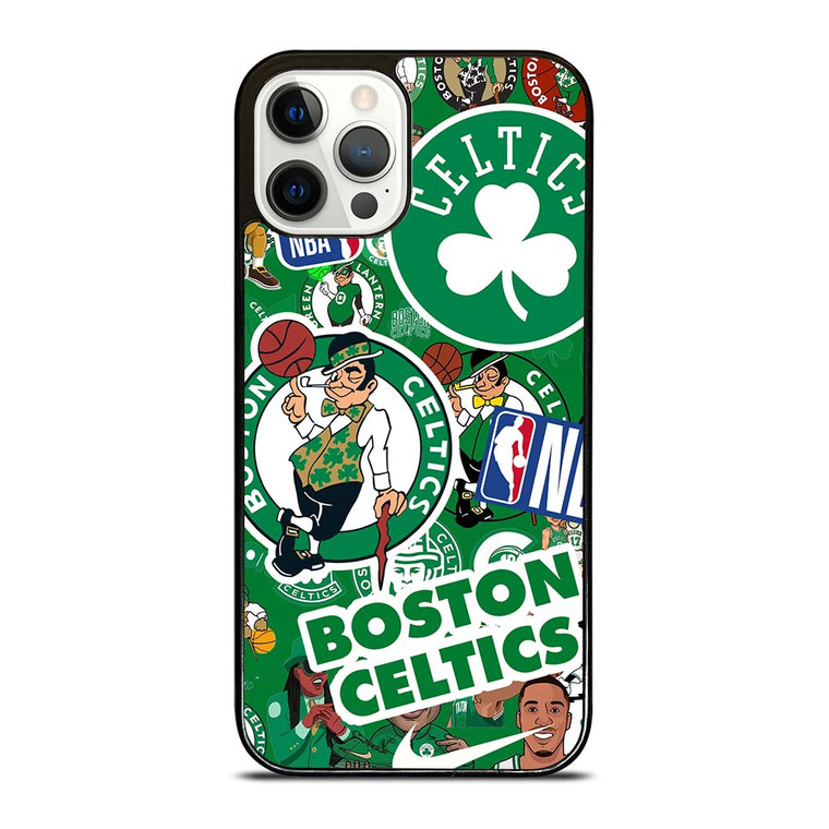BOSTON CELTICS NBA STICKER BOMB iPhone 12 Pro Case Cover