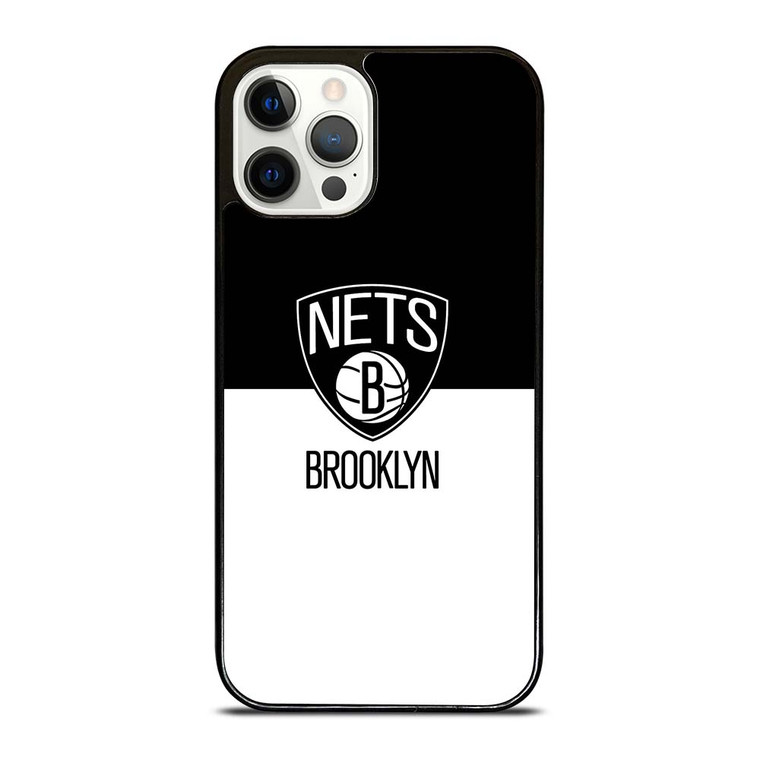BROOKLYN NETS NBA BLACK WHITE iPhone 12 Pro Case Cover