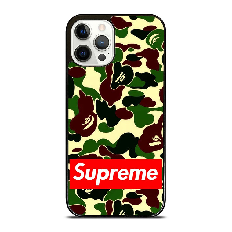 CAMO BAPE SUPREME iPhone 12 Pro Case Cover