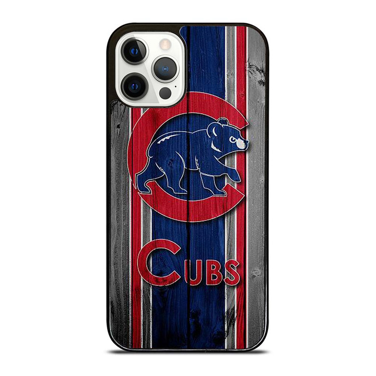 CHICAGO CUBS WOODEN LOGO iPhone 12 Pro Case Cover CHICAGO CUBS WOODEN LOGO iPhone 12 Pro Case Cover