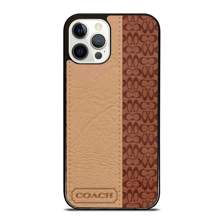COACH NEW YORK BROWN LEATHER iPhone 12 Pro Case Cover