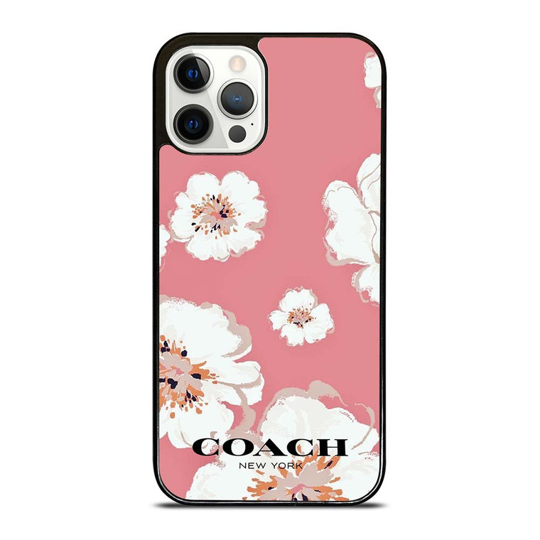 COACH NEW YORK PINK FLOWER iPhone 12 Pro Case Cover