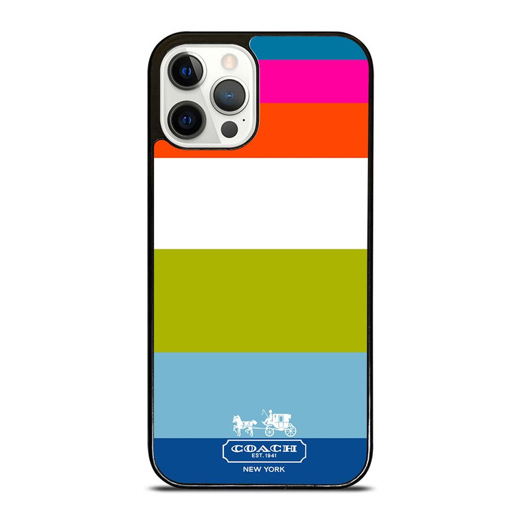 COACH NEW YORK STRIPE iPhone 12 Pro Case Cover