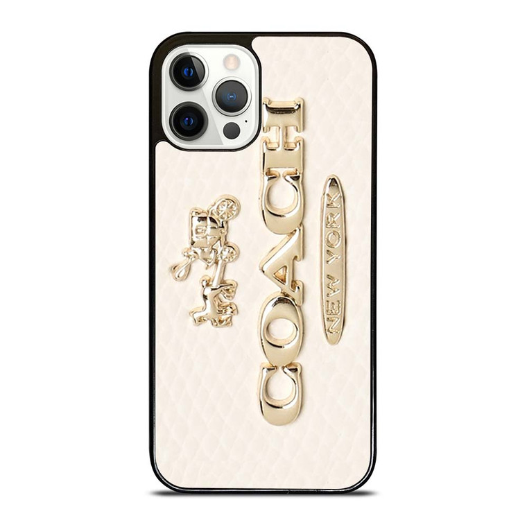 COACH PINK PATTERN MATE iPhone 12 Pro Case Cover