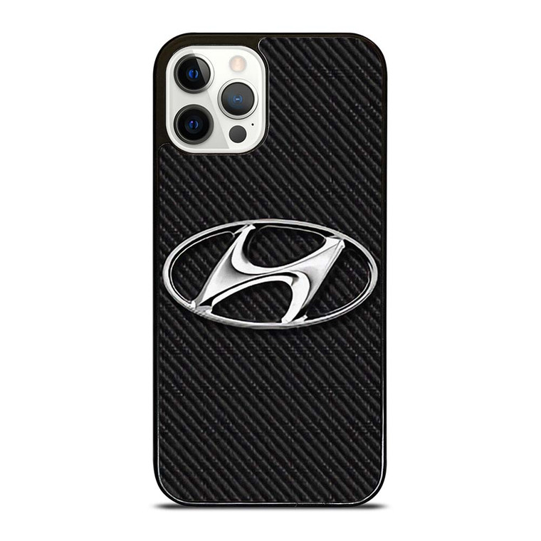 HYUNDAI MOTORS CARBON LOGO iPhone 12 Pro Case Cover