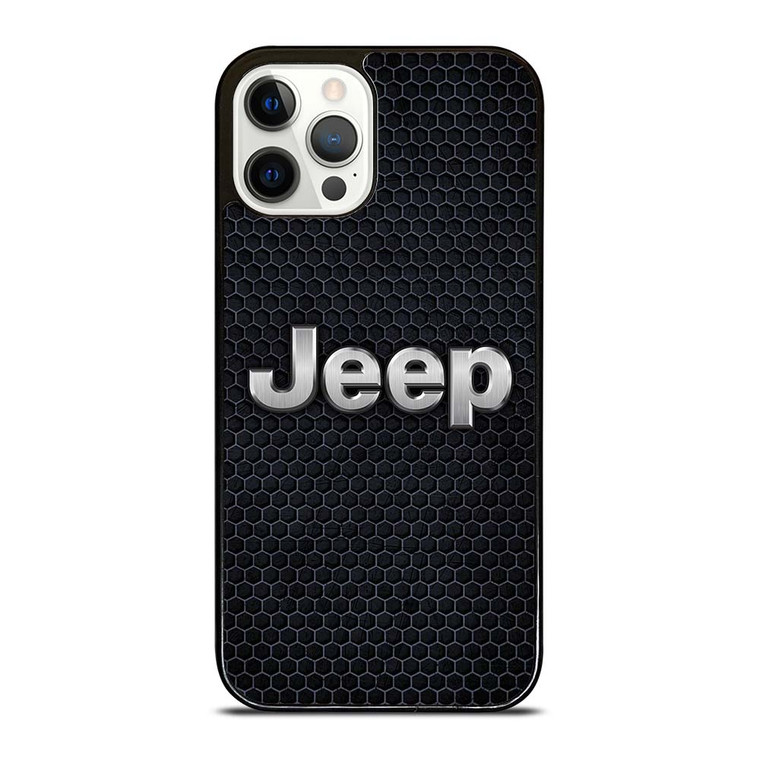 JEEP BLACK METAL LOGO iPhone 12 Pro Case Cover