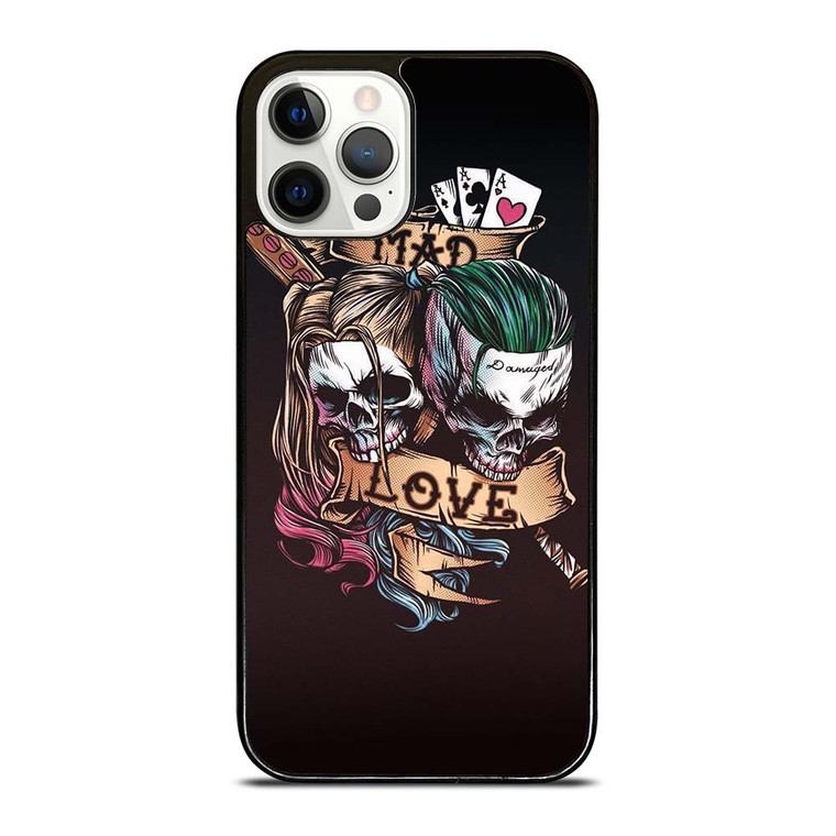 JOKER AND HARLEY QUINN SKULL iPhone 12 Pro Case Cover