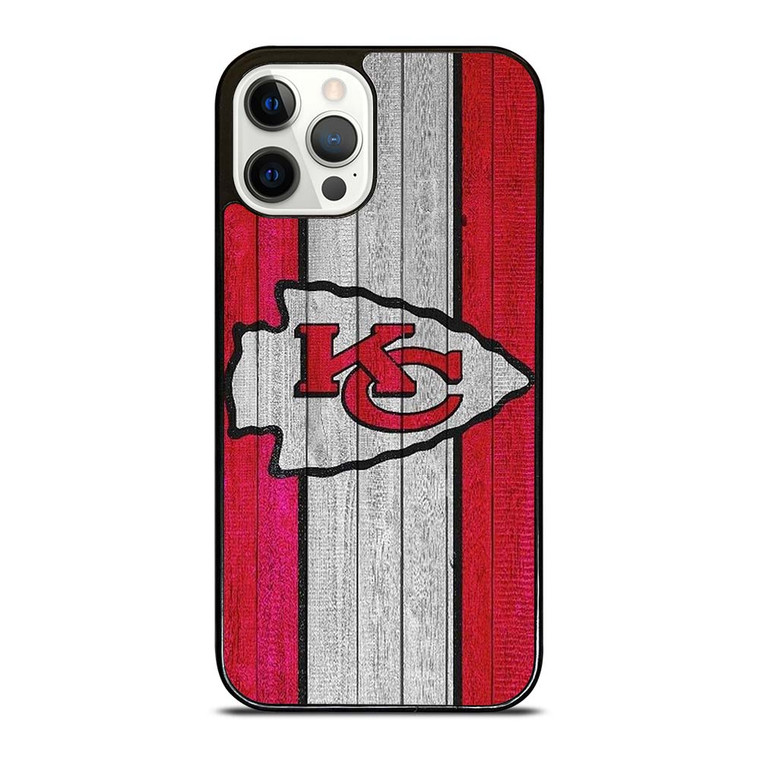 KANSAS CITY CHIEFS WOODEN LOGO iPhone 12 Pro Case Cover