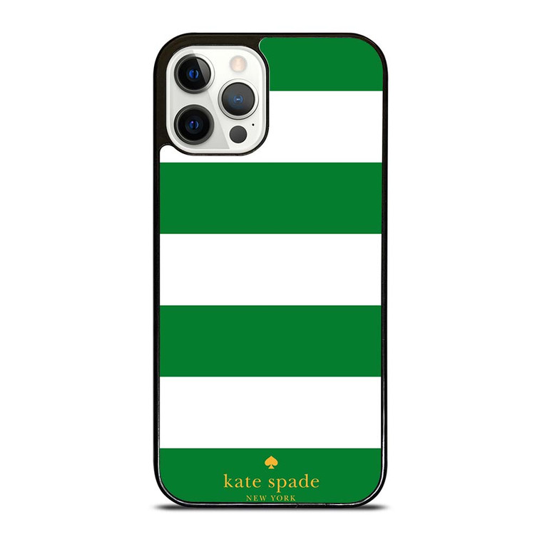 KATE SPADE GREEN STRIPE iPhone 12 Pro Case Cover
