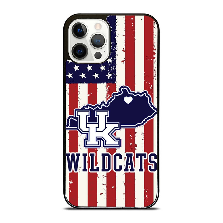 KENTUCKY WILDCATS AMERICAN FLAG iPhone 12 Pro Case Cover